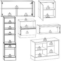 Cozinha 5 Pecas Balcao Tampo 258 Cm Etti Grafite Pln Grafite - 6