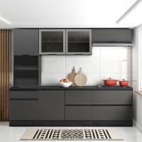 Cozinha 5 Pecas Balcao Tampo 258 Cm Etti Grafite Pln Grafite - 7