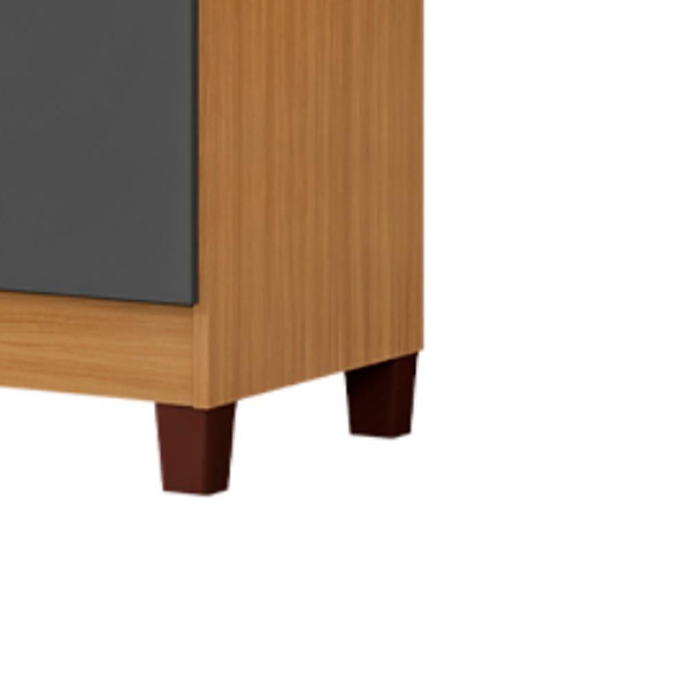 Guarda Roupa Casal Espelho 6 Portas 2 Gavetas Moden 150 Cm Carvalho Am Grafite Incp - 3