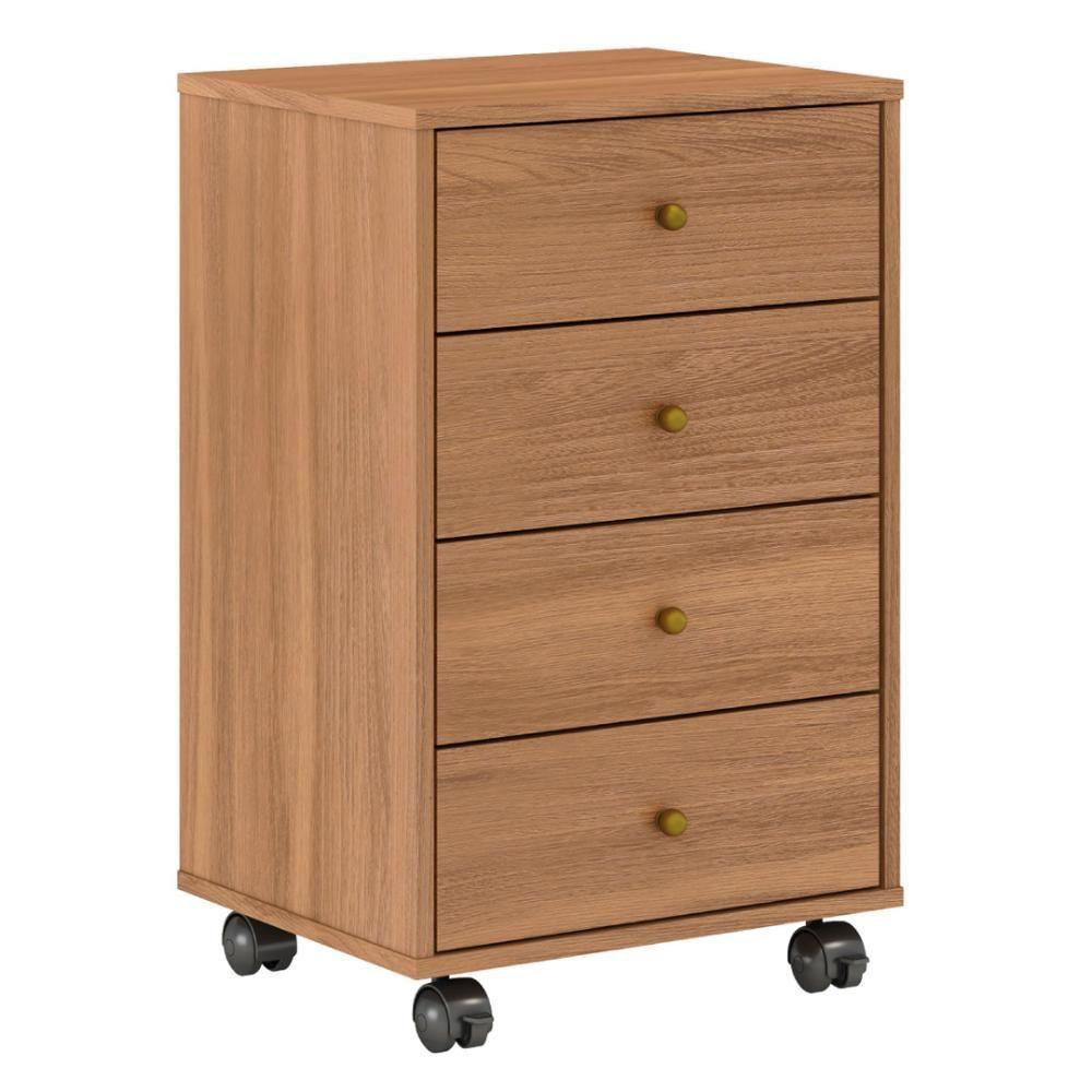 Gaveteiro 4 Gavetas Com Rodizios Office Presence Amêndola Touch - 3