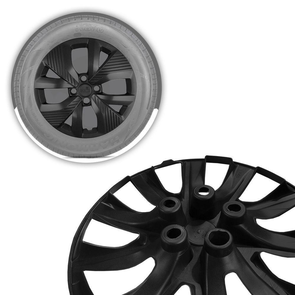 Jogo De Calota Polo Track 2021 A 2025 Aro 15 Cubo Padrão Preto Fosco - 4