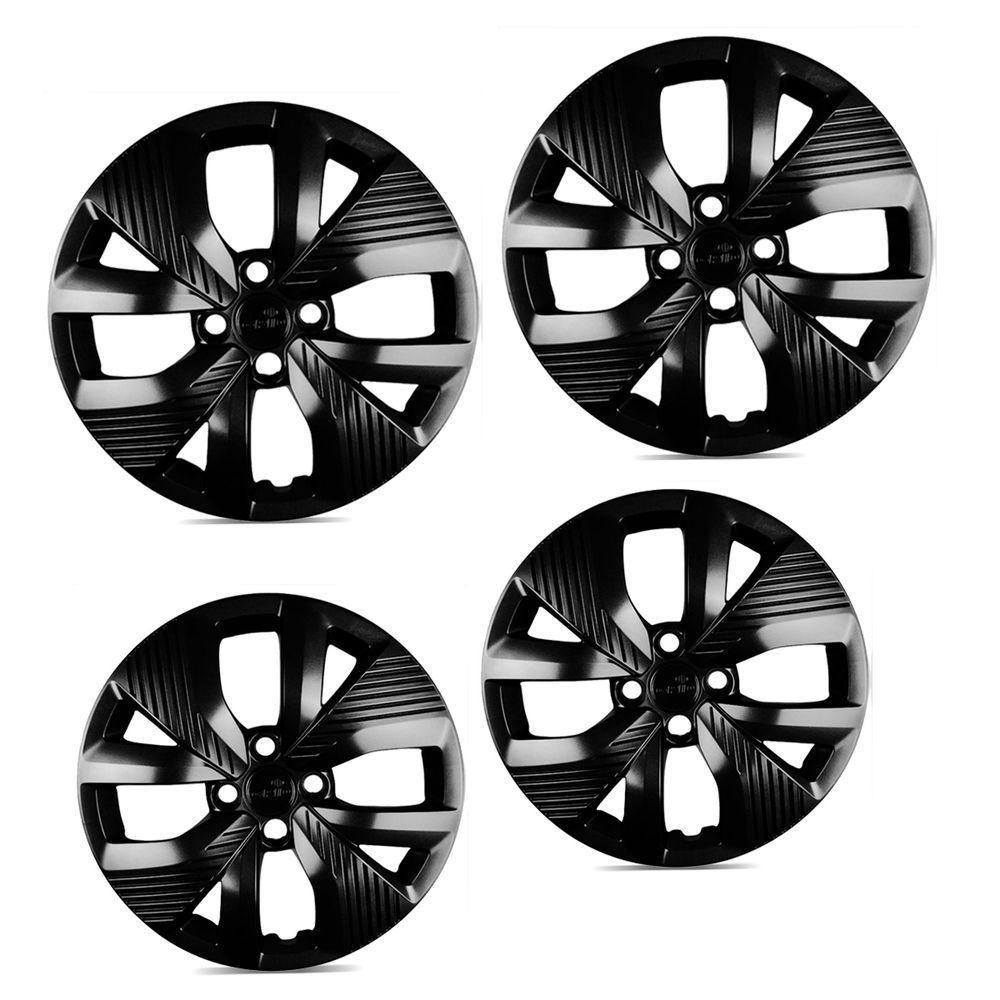 Jogo De Calota Polo Track 2021 A 2025 Aro 15 Cubo Padrão Preto Brilho - 3