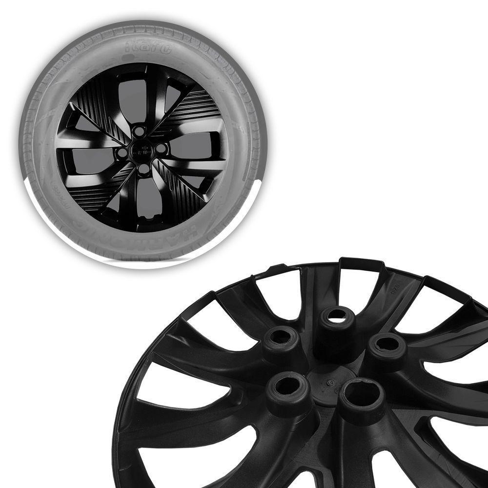 Jogo De Calota Polo Track 2021 A 2025 Aro 15 Cubo Padrão Preto Brilho - 4