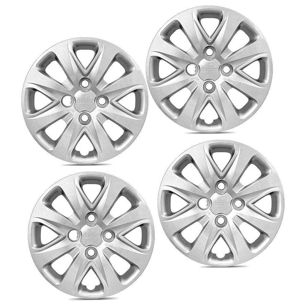 Jogo De Calota Ka 2015 A 2020 Aro 14 Cubo Baixo Prata - 3