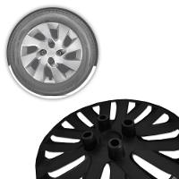 Jogo De Calota Onix Prisma 2014 A 2016 Aro 14 Cubo Alto Prata - 3