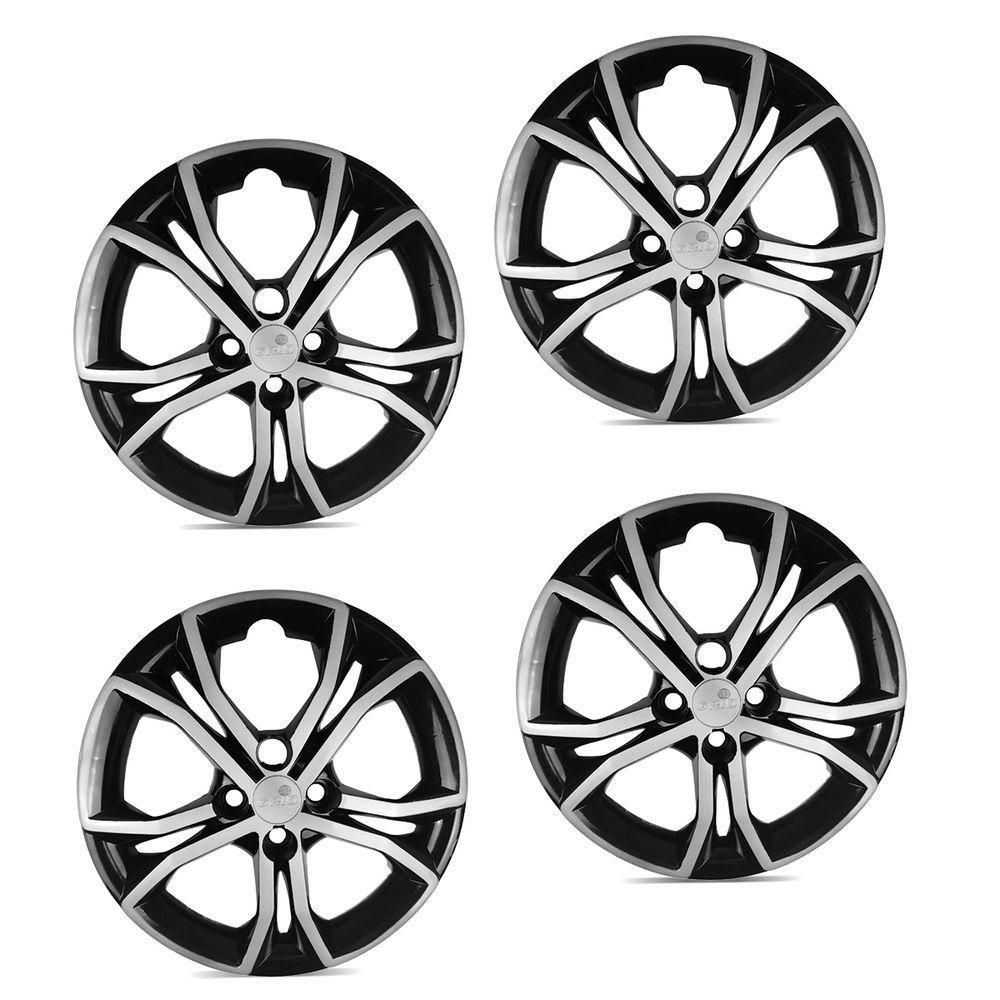 Jogo De Calota Argo 2023 Aro 15 Cubo Padrão Preto E Prata - 3