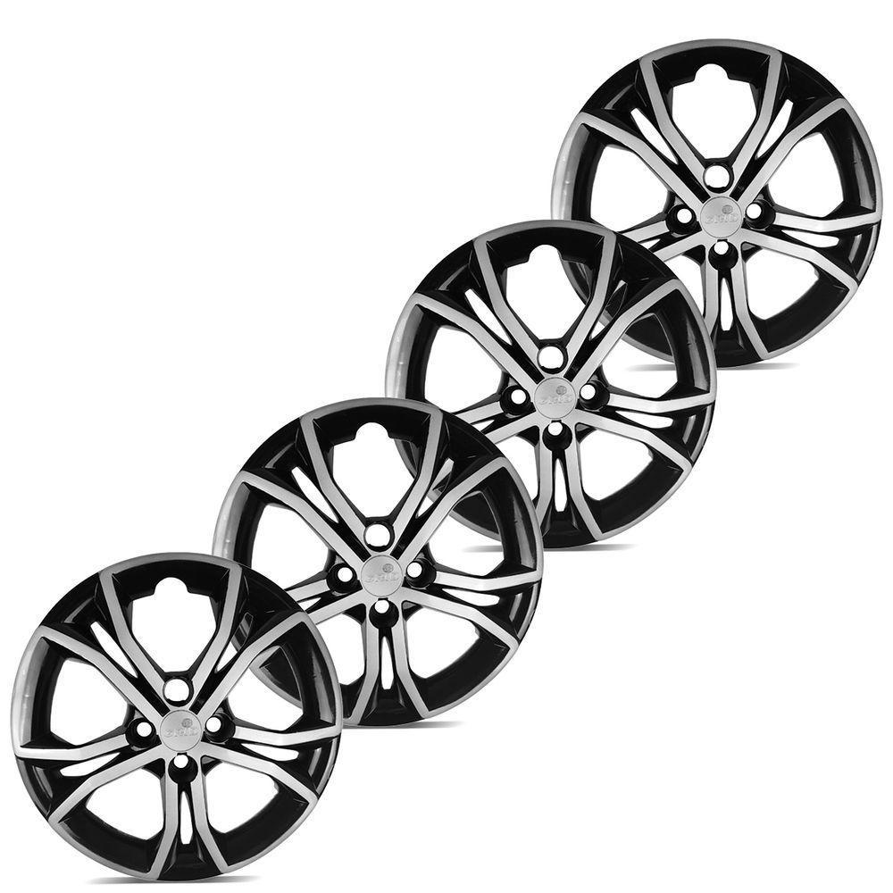 Jogo De Calota Argo 2023 Aro 15 Cubo Padrão Preto E Prata - 5