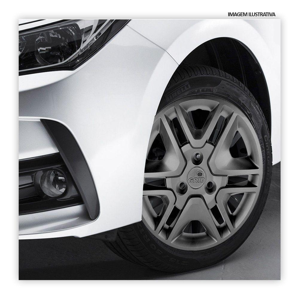 Jogo De Calota Kwid Intense 2018 A 2020 Aro 14 Cubo Padrão Grafite - 2