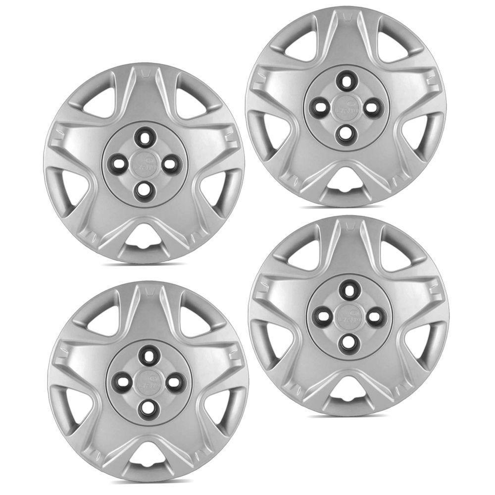 Jogo De Calota Fiesta 2011 2012 Aro 14 Cubo Baixo Prata - 3