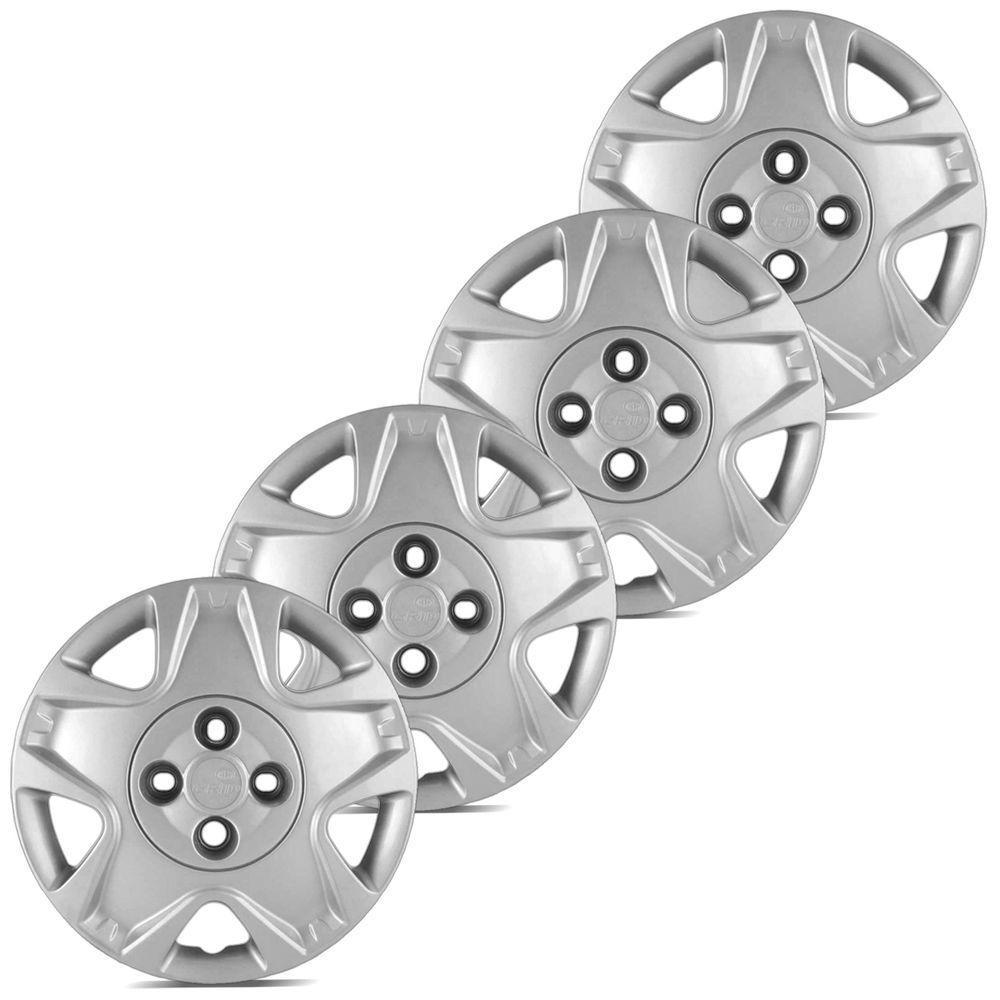 Jogo De Calota Fiesta 2011 2012 Aro 14 Cubo Baixo Prata - 5