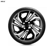 Jogo De Calota Onix 2023 2024 Aro 15 Cubo Padrão Preto E Prata - 5