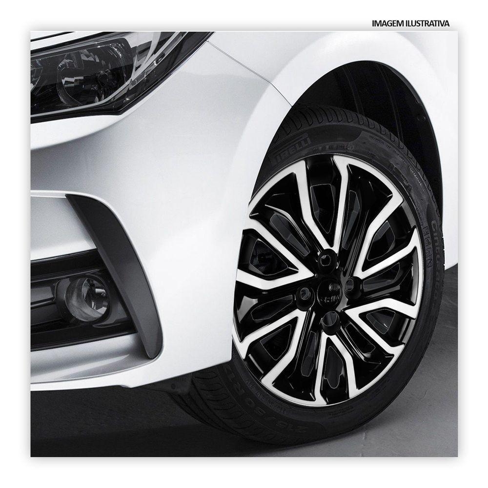 Jogo De Calota Argo Cronos 2022 Aro 15 Cubo Padrão Preto E Prata - 2