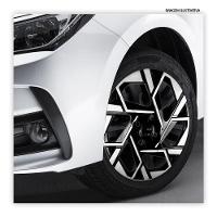 Jogo De Calota Hb20 2024 Aro 14 Cubo Baixo Preto E Prata - 2