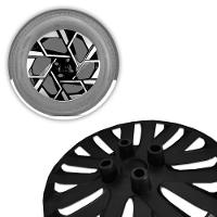 Jogo De Calota Hb20 2024 Aro 14 Cubo Baixo Preto E Prata