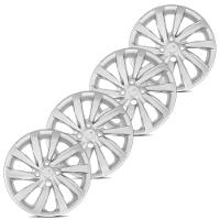 Jogo De Calota Strada 2021 Aro 14 Cubo Alto Prata - 5