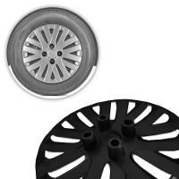 Jogo De Calota Gol Voyage Saveiro G5 2009 A 2011 Aro 14 Cubo Alto Prata - 3