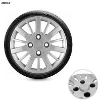 Jogo De Calota Siena Palio 2009 2010 Aro 14 Cubo Baixo Prata - 6