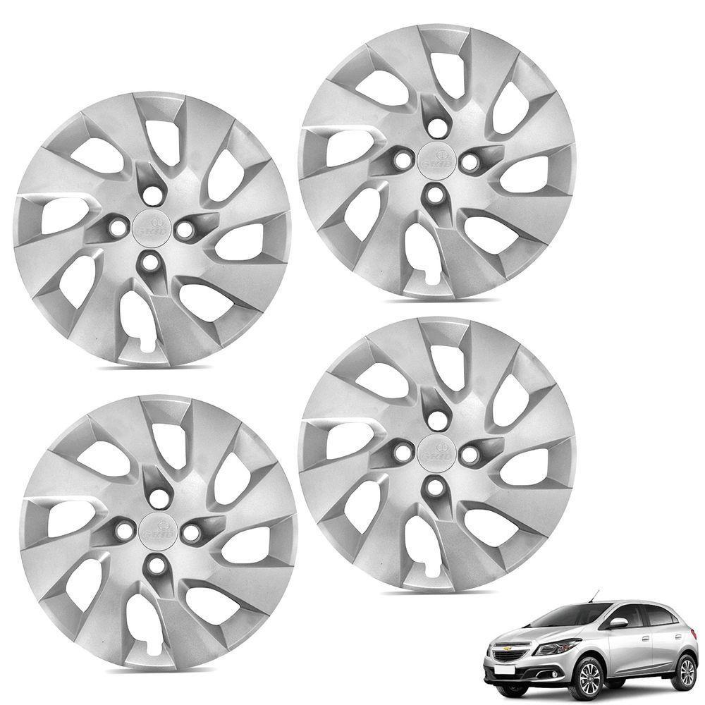 Jogo De Calota Agile 2010 A 2013 Aro 14 Cubo Baixo Prata - 1