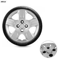 Jogo De Calota Strada 2013 A 2020 Aro 14 Cubo Alto Prata - 5