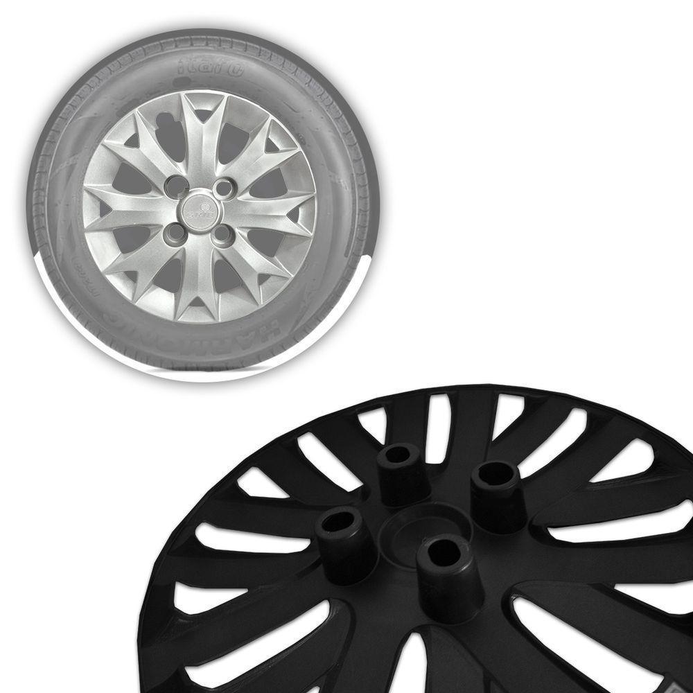 Jogo De Calota Palio Fire 2014 Aro 13 Cubo Baixo Prata - 4