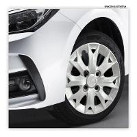 Jogo De Calota Palio Fire 2014 Aro 13 Cubo Baixo Prata - 2