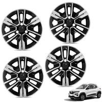 Jogo De Calota Kwid Outsider 2023 Aro 14 Pressão Preto E Prata - 1