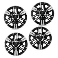 Jogo De Calota Kwid Outsider 2023 Aro 14 Pressão Preto E Prata - 3