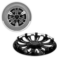 Jogo De Calota Kwid Outsider 2023 Aro 14 Pressão Preto E Prata