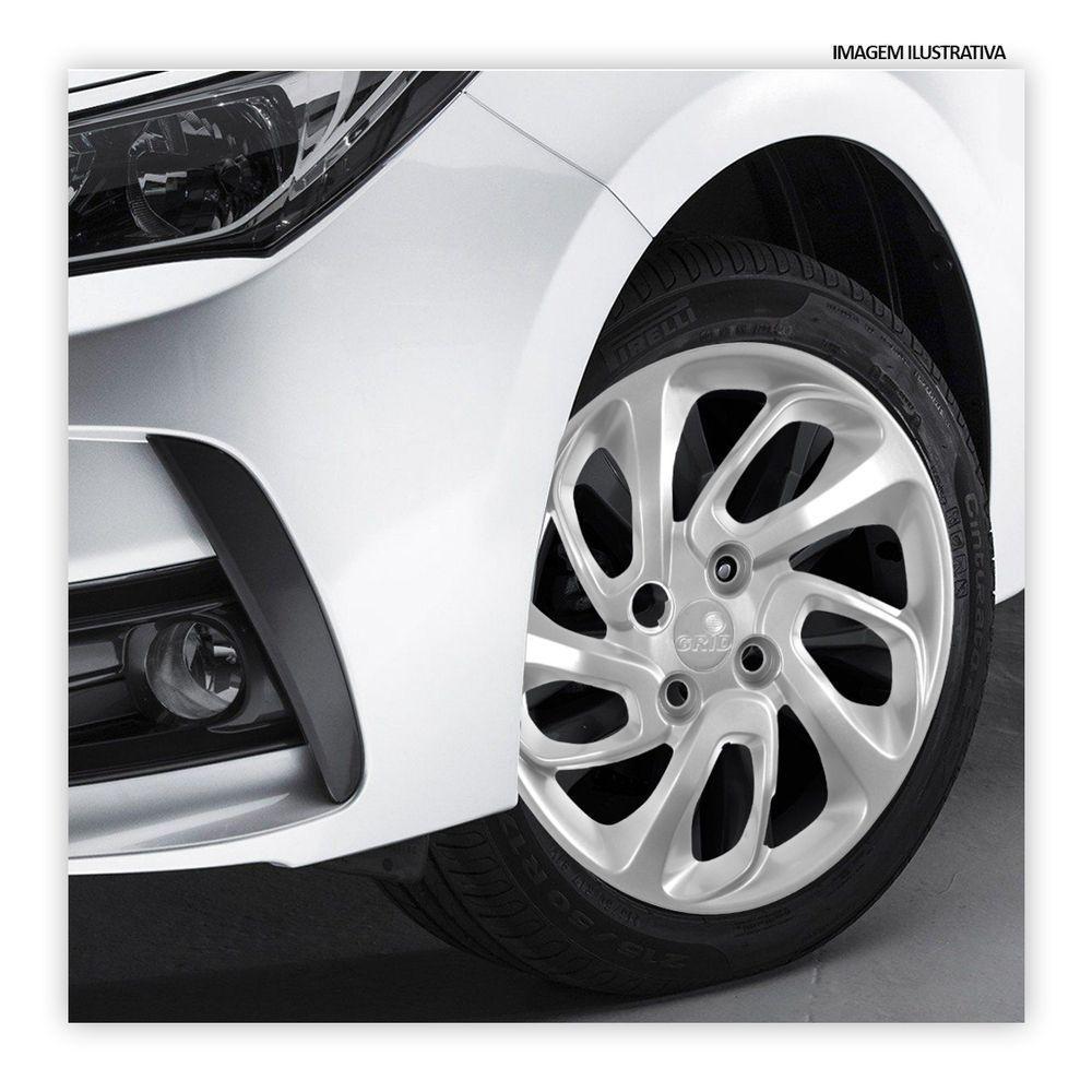 Jogo De Calota Uno Attractive 2015 2016 Aro 14 Cubo Baixo Prata - 2