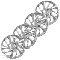 Jogo De Calota Uno Attractive 2015 2016 Aro 14 Cubo Baixo Prata - 5