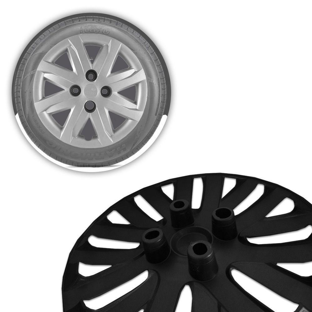 Jogo De Calota Gol Voyage Saveiro G5 2012 2013 Aro 14 Cubo Alto Prata - 3