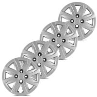 Jogo De Calota Gol Voyage Saveiro G5 2012 2013 Aro 14 Cubo Alto Prata