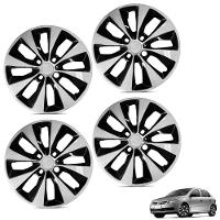 Jogo De Calota Gol Voyage G5 G6 2013 Aro 14 Cubo Alto Preto E Prata - 1