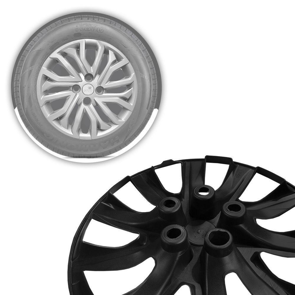 Jogo De Calota Gol Voyage G7 2017 2018 Aro 15 Cubo Padrão Prata - 4