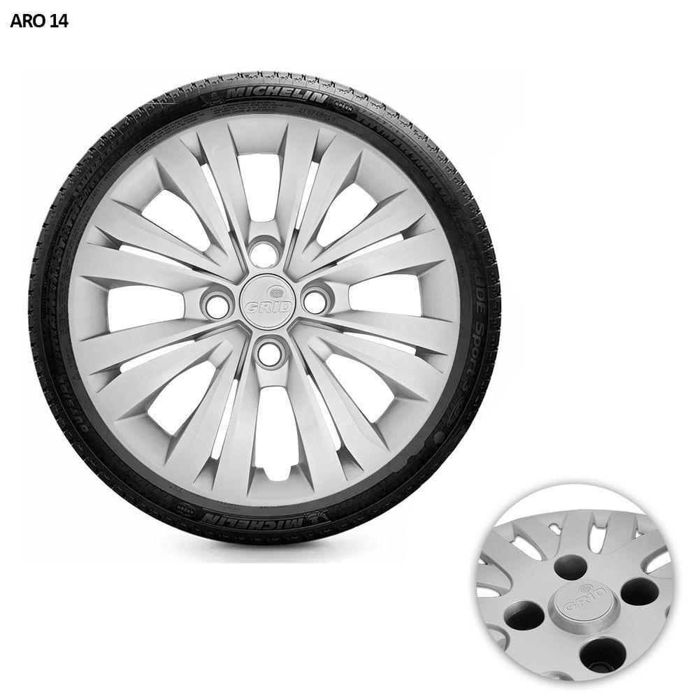 Jogo De Calota Gol Voyage G7 2017 2018 Aro 15 Cubo Padrão Prata - 6