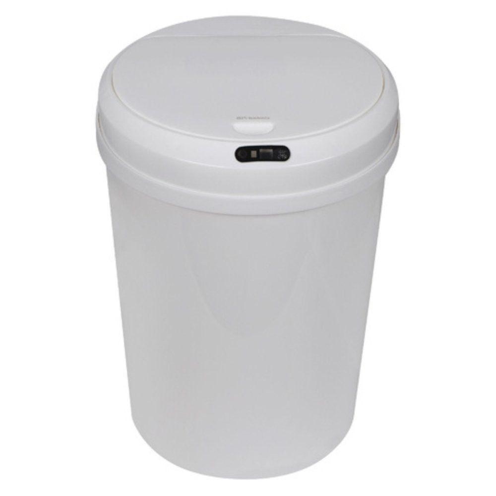 Lixeira Automática Redonda 12 Litros Com Sensor Branca - 1