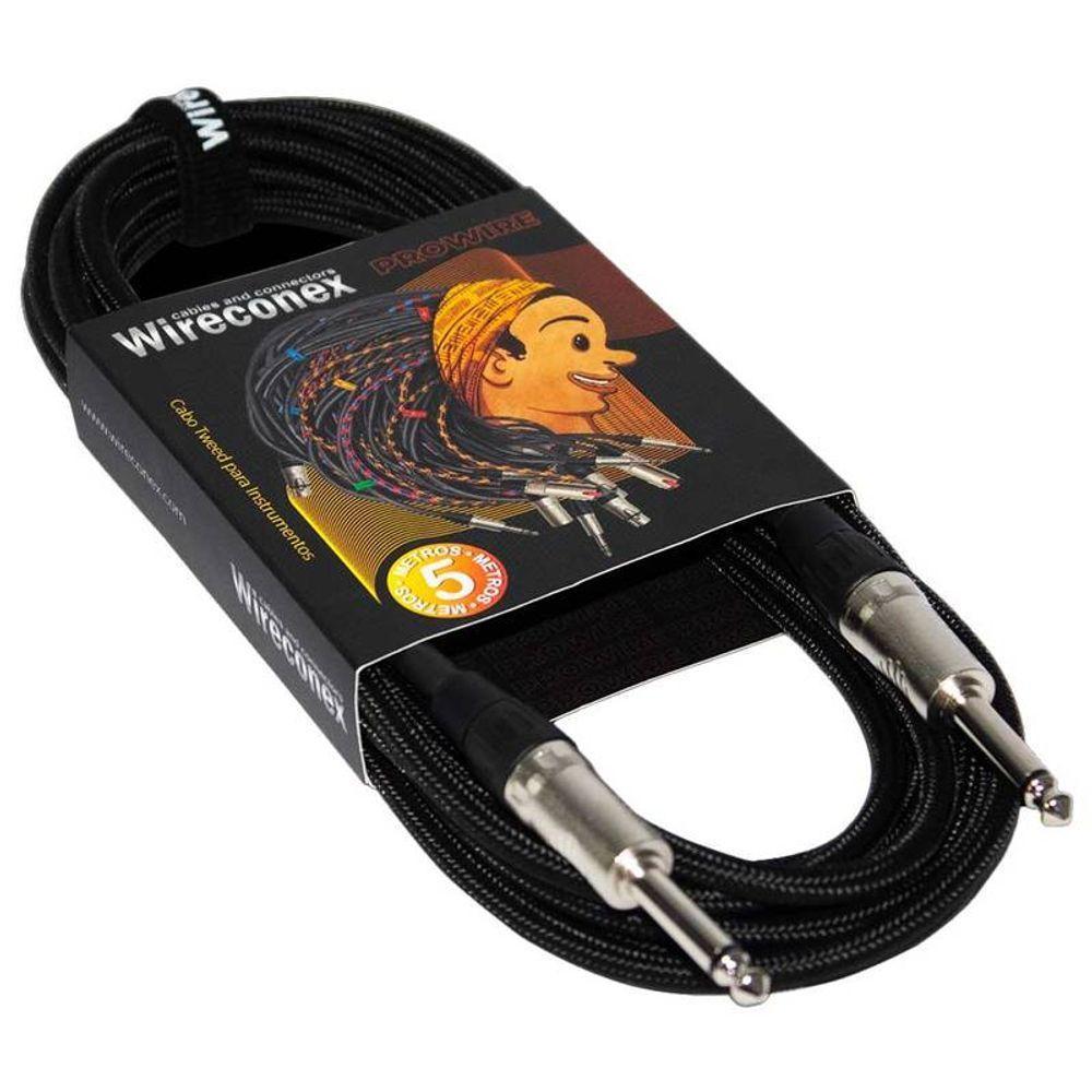 Cabo Instrumentos P10 Tweed Wci-bk05 5 Metros Preto Wireconex - 2
