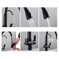 Torneira Monocomando Preta Gourmet 360 Luxo Quente Frio Regulavel Bancada Mesa Cuba Cozinha Extensivel - 6