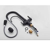 Torneira Monocomando Preta Gourmet 360 Luxo Quente Frio Regulavel Bancada Mesa Cuba Cozinha Extensivel - 10