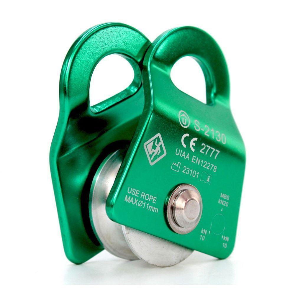 Polia Oscilante 20kn Compact Usclimb Corda De Até 11mm Ce Uiaa Verde - 1