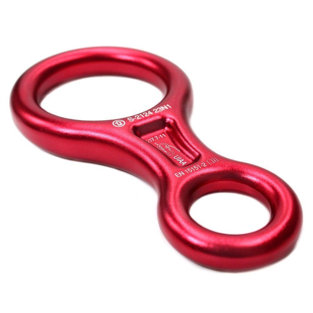 Freio Oito (8) Em Alumínio Usclimb 35kn Vermelho Uiaa - 3