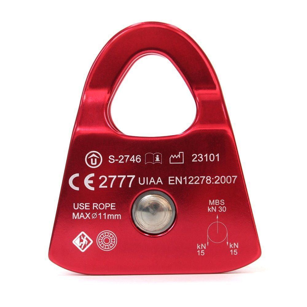 Polia Oscilante 30kn Rolamentada Light Base Chata Usclimb Corda De Até 11mm Ce Uiaa - 2