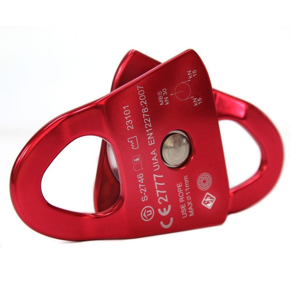 Polia Oscilante 30kn Rolamentada Light Base Chata Usclimb Corda De Até 11mm Ce Uiaa - 3