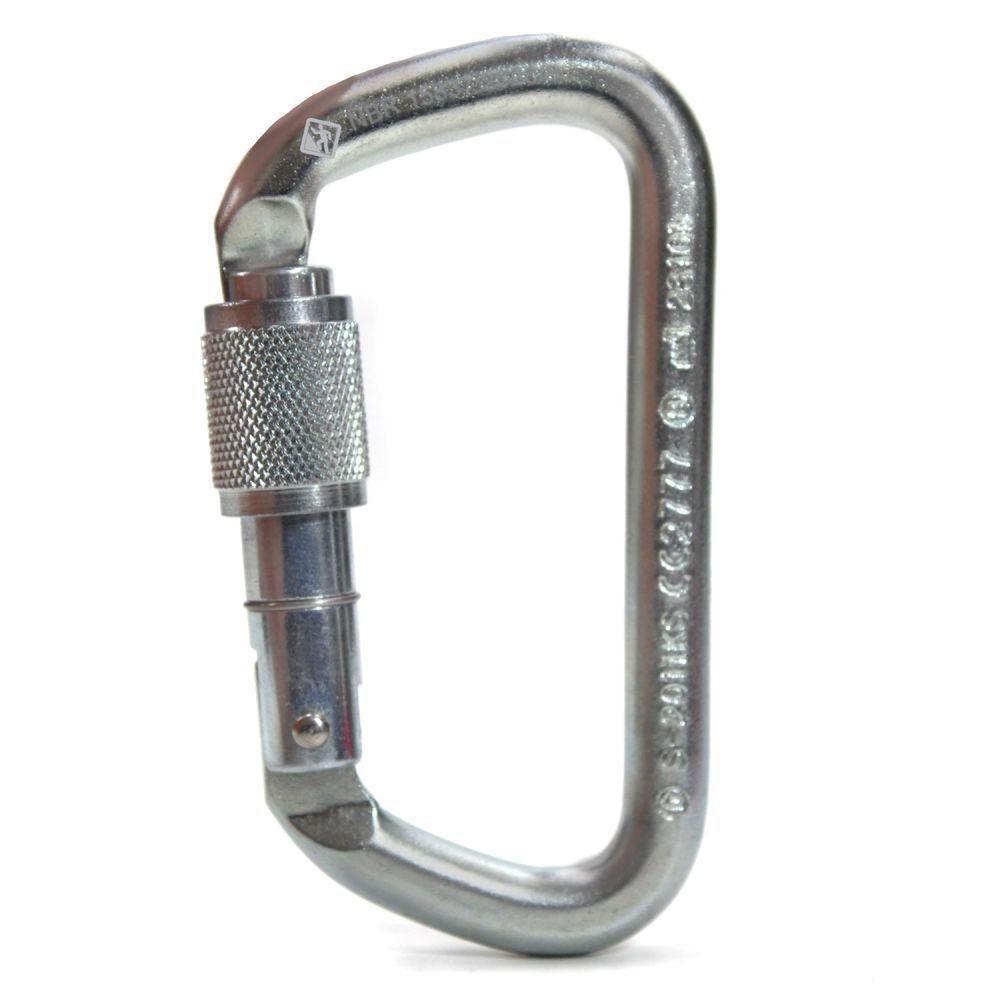 Mosquetão Aço 45kn Assimétrico D Rosca Keylock Ce En Uiaa Nbr Usclimb - 3