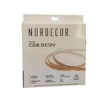 Fita Led Ip20 12w/m 12v Cob 1200lm/m 5mt Nordecor 2700k - 6