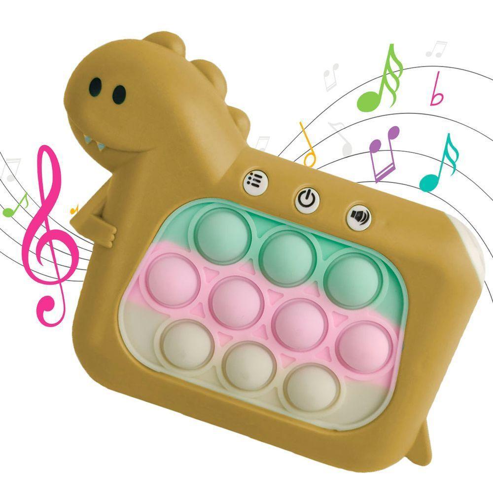 Pop It Mini Game 4 Modos Som Luzes Dinossauro Sensorial Anti Estresse Sensorial - 1