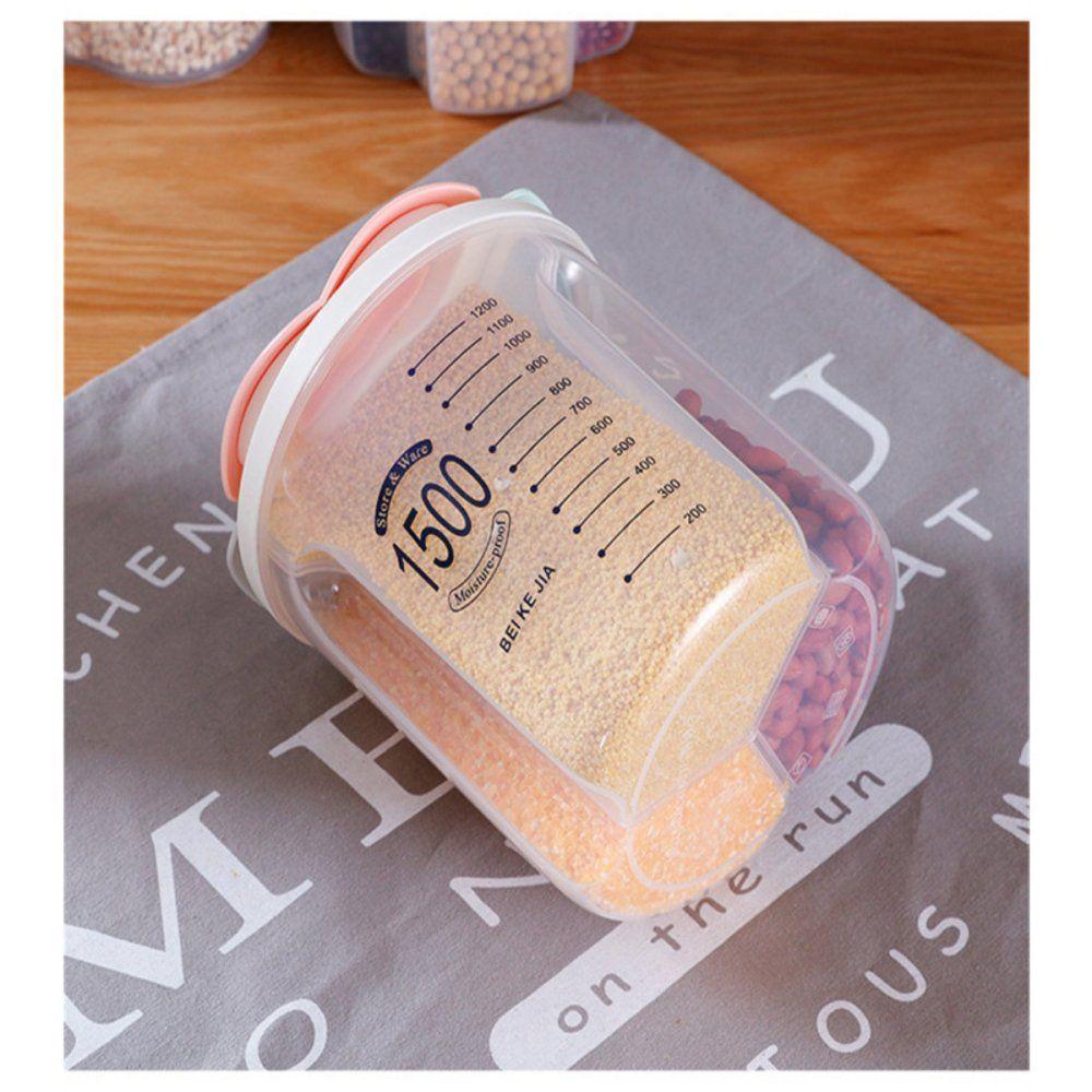 Pote Plástico De Armazenamento Com 3 Divisórias 1,5litros - 2