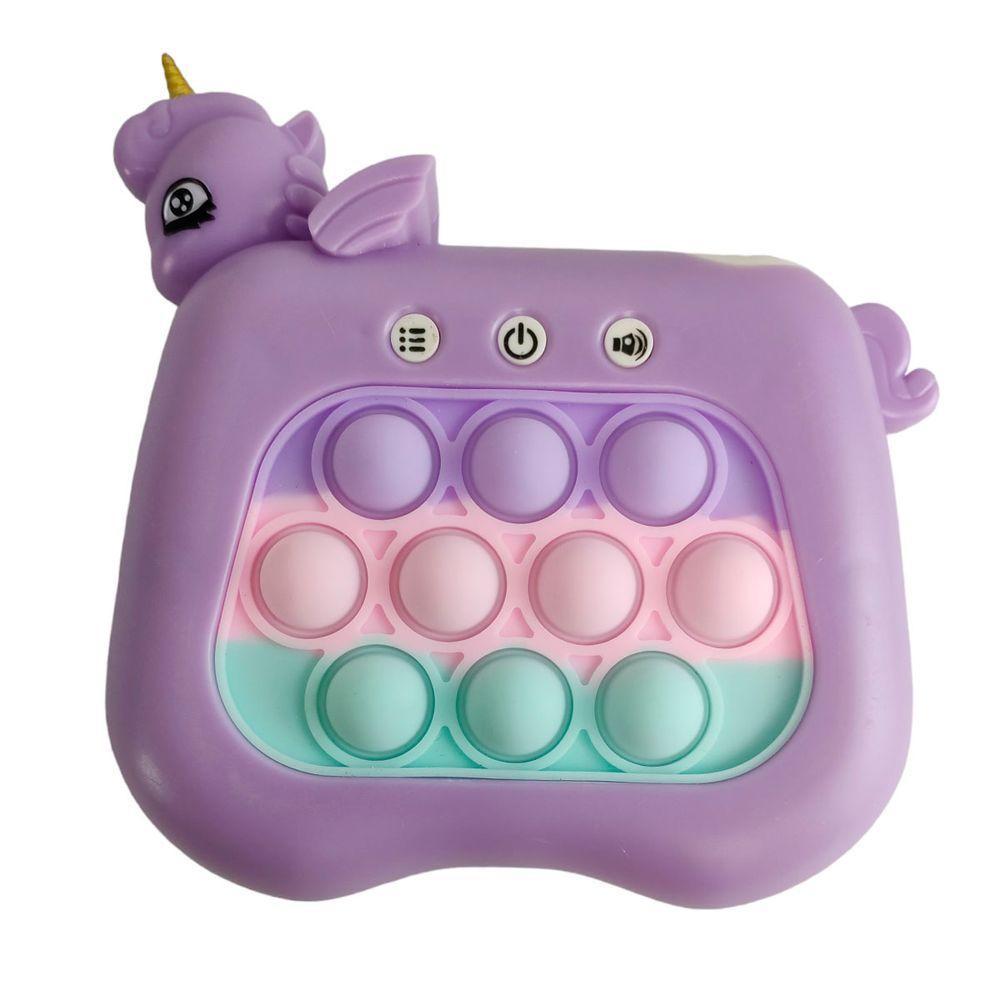 Pop It Mini Game Som Luzes Unicornio 4 Modos Interativo Anti Estresse Relaxante Fidget Sensorial Criança Toys Jogo - 6