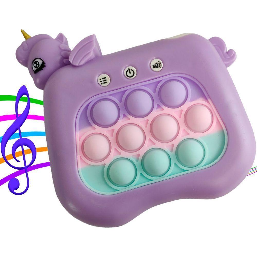 Pop It Mini Game Unicornio 4 Modos Som Luzes Jogo Relaxante Portatil Anti Estresse Toys Crianças Fidget Sensorial - 1