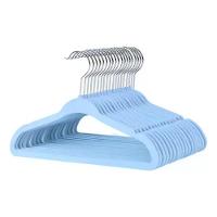 Kit 10 Unidades Cabide Infantil Veludo Azul - 1